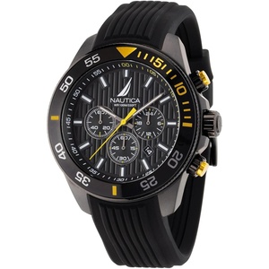 Nautica Men’s NAPNOS302 Nautica One Black Silicone Strap Watch