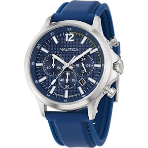 Nautica Men’s NCT Blue Ocean Chronograph Watch(Blue/Blue/Silver)