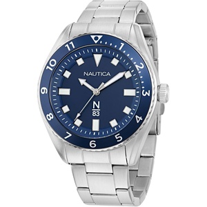 Nautica Men’s NS3 Sporty Watch(Silver/Blue/Silver)