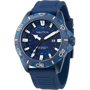 Nautica Men’s NSR Silicone Watch(Blue/Blue/Blue)