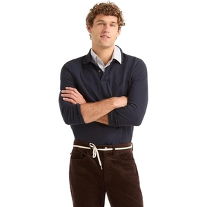 Nautica Mens Nautica Classic Fit Long-Sleeve Deck PoloNautica Classic Fit Long-Sleeve Deck Polo(Night Sky)