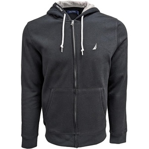Nautica Men’s Nautica Men’s Anchor Fleece Full-zip Hoodie(Black)