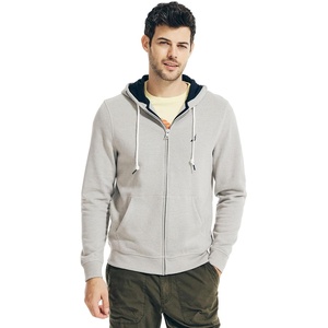 Nautica Men’s Nautica Men’s Anchor Fleece Full-zip Hoodie(Smoke Grey Heather)