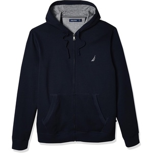 Nautica Men’s Nautica Men’s Anchor Fleece Full-zip Hoodie(True Navy)