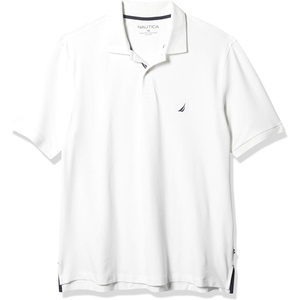 Nautica Men’s Nautica Men’s Big & Tall Stretch Pique Polo(Bright White)