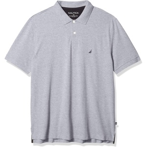 Nautica Men’s Nautica Men’s Big & Tall Stretch Pique Polo(Deep Anchor Heather)