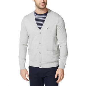 Nautica Men’s Nautica Men’s Navtech Knit Cardigan(Grey Heather)