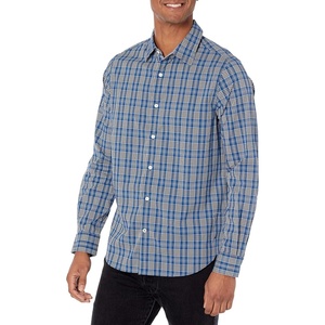 Nautica Mens Nautica Navtech Plaid Shirt(Estate Blue)