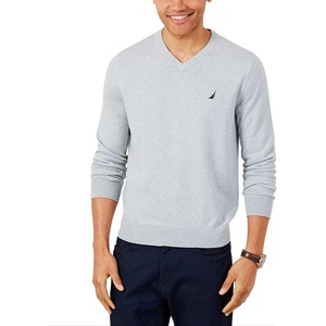 Nautica Men’s Nautica Navtech V-Neck Sweater(Grey Heather)