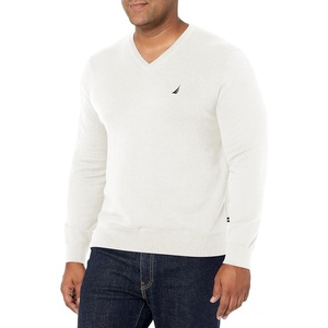 Nautica Men’s Nautica Navtech V-Neck Sweater(Marshmallow)