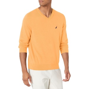 Nautica Men’s Nautica Navtech V-Neck Sweater(Old Gold Heather)