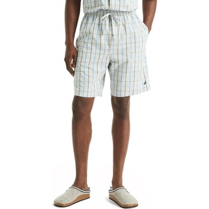 Nautica Men’s Nautica Sustainably Crafted Plaid Poplin Sleep Short(High Rise)