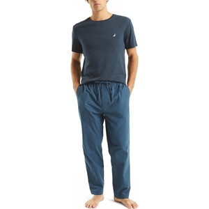 Nautica Men’s Nautica Sustainably Crafted Poplin Sleep Pant(Ensign Blue)