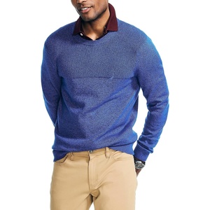 Nautica Men’s Nautica Sustainably Crafted Textured Crewneck Sweater(Bright Cobalt)