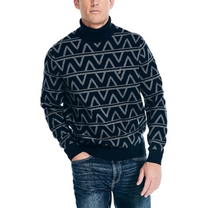 Nautica Men’s Nautica Sustainably Crafted Turtleneck Sweater(Navy Seas)