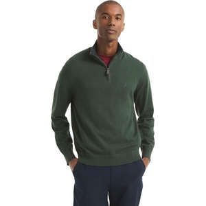 Nautica Men’s Navtech Quarter-Zip Sweater(Deep Forest)