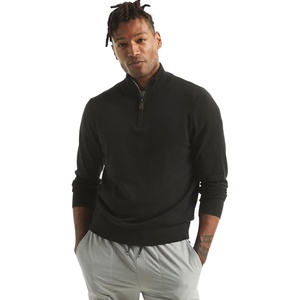 Nautica Men’s Navtech Quarter-Zip Sweater(Elegant Black)