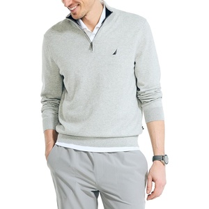 Nautica Men’s Navtech Quarter-Zip Sweater(Grey Heather)