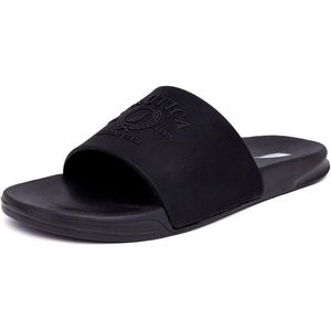 Nautica Men’s Open Toe Slide Sandals – Comfortable Indoor & Outdoor Shower Slippers(Black Mono Porter)