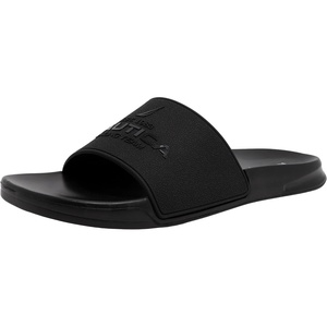 Nautica Men’s Open Toe Slide Sandals – Comfortable Indoor & Outdoor Shower Slippers(Black-sherwood)