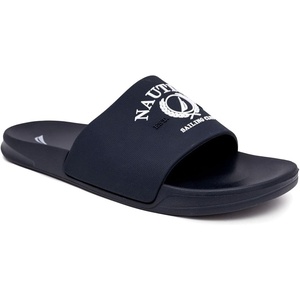 Nautica Men’s Open Toe Slide Sandals – Comfortable Indoor & Outdoor Shower Slippers(Navy White Porter)