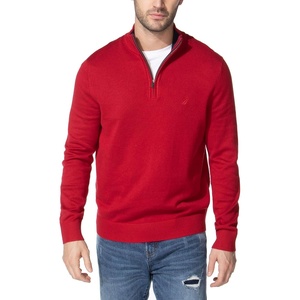 Nautica Men’s Quarter-Zip Sweater(Nautica Red)