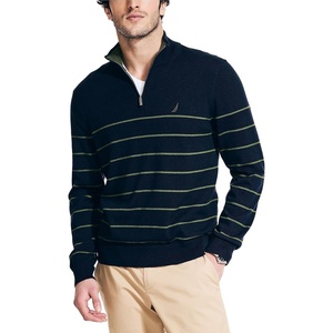 Nautica Men’s Quarter-Zip Sweater(Navy Seas)