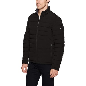 Nautica Men’s Reversible Quilted Puffer Jacket –Midweight Mechanical Stretch Winter Coat(Ink)