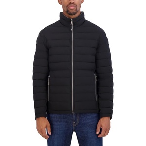 Nautica Men’s Reversible Quilted Puffer Jacket –Midweight Mechanical Stretch Winter Coat(Midnight)