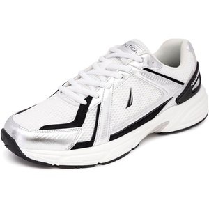 Nautica Mens Running Sneakers Sport Fashion Lace-Up Athletic Soft Shoes for Gym Tennis Men – Cushioned, Breathable, Lightweight & Comfortable(White Metallic)