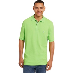 Nautica Men’s Short Sleeve Stretch Solid Deck Polo Shirt(Lime Surf)