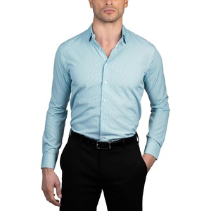 Nautica Men’s Slim Fit,(Teal Micro Check)