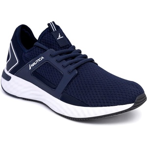 Nautica Men’s Sneakers: Athletic, Comfortable, Casual Lace-Up Fashion Walking Shoes(Navy White Aron)