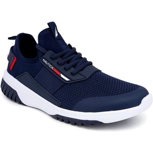 Nautica Men’s Sneakers: Athletic, Comfortable, Casual Lace-Up Fashion Walking Shoes(Navy White-geoff)