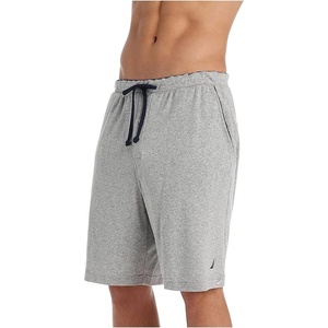 Nautica Men’s Soft Knit Elastic Waistband Sleep Lounge Short(Grey Heather)