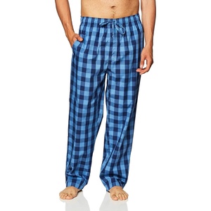 Nautica Men’s Soft Woven 100% Cotton Elastic Waistband Sleep Pajama Pant(Buffalo Blue)