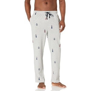 Nautica Men’s Soft Woven 100% Cotton Elastic Waistband Sleep Pajama Pant(Grey Heather)