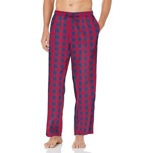Nautica Men’s Soft Woven 100% Cotton Elastic Waistband Sleep Pajama Pant(Nautica Red)
