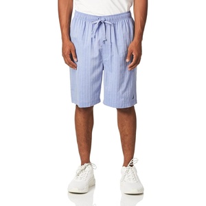 Nautica Men’s Soft Woven 100% Cotton Elastic Waistband Sleep Pajama Short(Blue Bone)