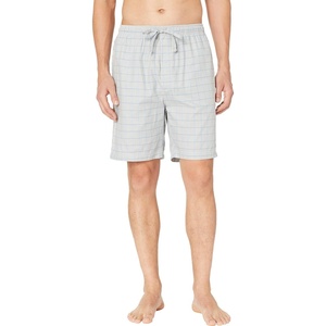 Nautica Men’s Soft Woven 100% Cotton Elastic Waistband Sleep Pajama Short(Neutral Grey)