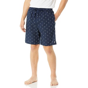 Nautica Men’s Soft Woven 100% Cotton Elastic Waistband Sleep Pajama Short(True Navy)