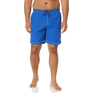 Nautica Men’s Solid Quick Dry Classic Logo Swim-Trunk(Bright Cobalt)