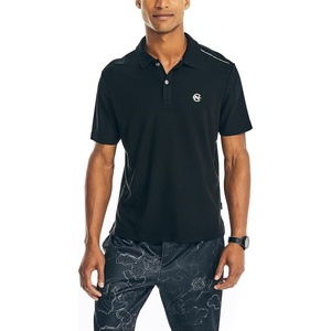 Nautica Men’s Sustainably Crafted Classic Fit Polo(Black)