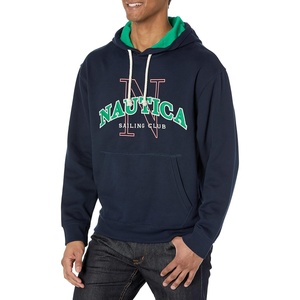 Nautica Men’s Sustainably Crafted Logo Hoodie(Navy)