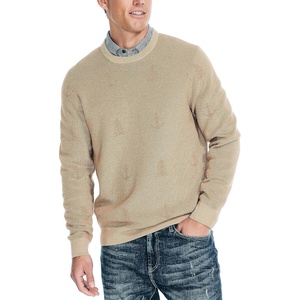 Nautica Men’s Sustainably Crafted Printed Crewneck Sweater(Tannin)