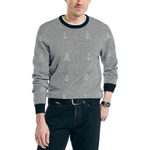 Nautica Men’s Sustainably Crafted Printed Crewneck Sweater(True Black)