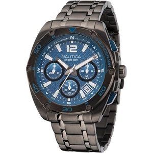 Nautica Men’s Tin Can Bay Watch(Gunmetal/Blue/Silver)