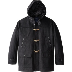 Nautica Men’s Wool Blend Peacoat – Double-Breasted Winter Coat, Regular, Big & Tall Sizes(C Grey)