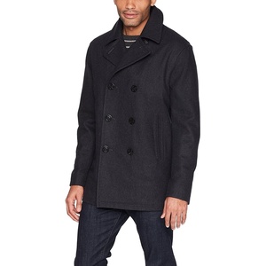 Nautica Men’s Wool Blend Peacoat – Double-Breasted Winter Coat, Regular, Big & Tall Sizes(Carb)