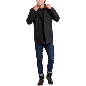 Nautica Men’s Wool Blend Peacoat – Double-Breasted Winter Coat, Regular, Big & Tall Sizes(Charcoal Gry)